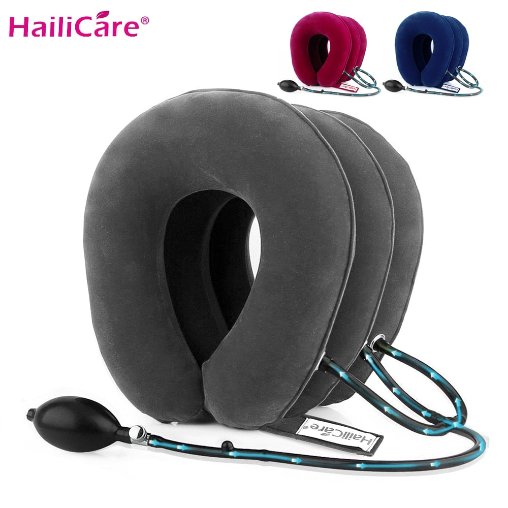 Inflatable Neck Stretcher Thick Air Cervical Traction Support Pillow Health  Care